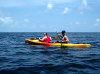 Jason and Kara paddling Tampa Bay.